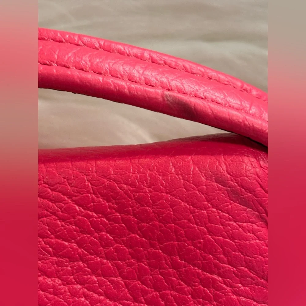 KATE SPADE Leather Southport Avenue Zinnia Hot Pink Pebbled Leather NWT